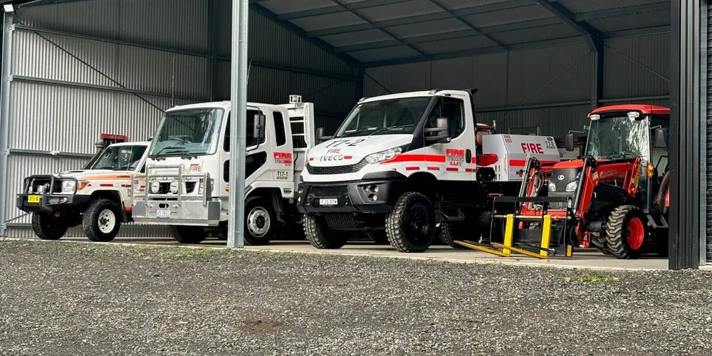 The engine bay, with the appliances used in training and operations.