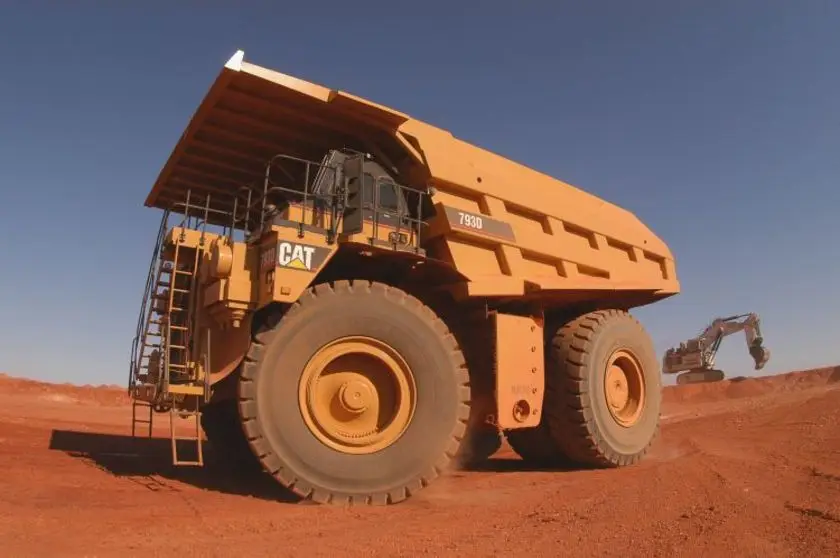 Haul truck on a resources site.